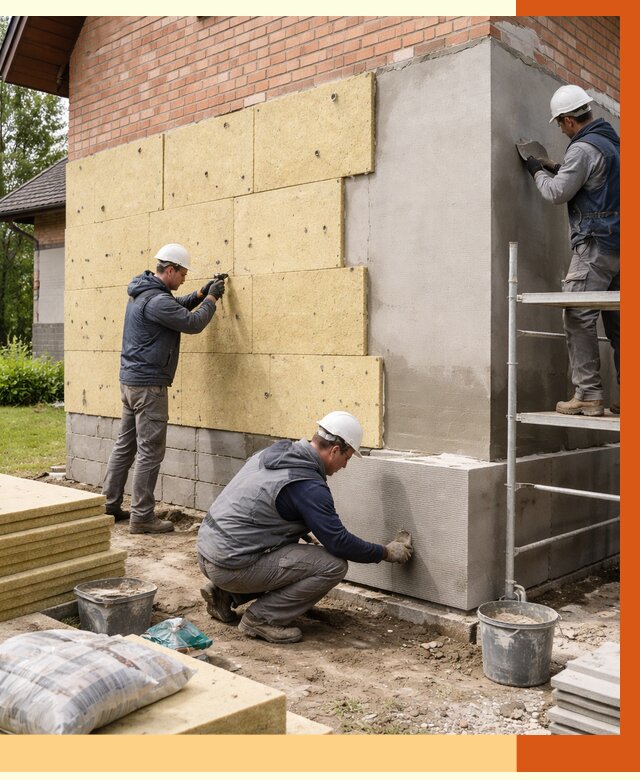 Утепление частного дома в Краснотурьинске под ключ от 7975 руб/м2 — недорого | ТепломастерКту