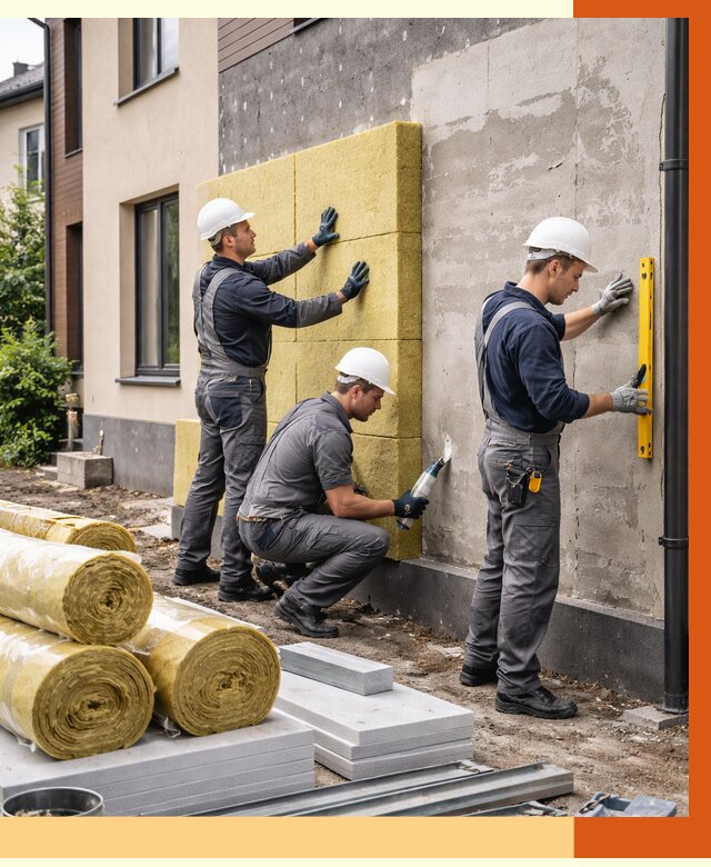 Утепление таунхауса в Краснотурьинске от 7656 руб/м2 — комплекс под ключ | ТепломастерКту