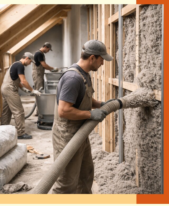 Утепление таунхауса эковатой в Краснотурьинске от 2339 руб./м² — монтаж и задувка | ТепломастерКту