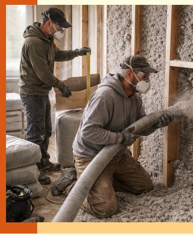 Утепление таунхауса эковатой в Краснотурьинске для максимально теплых стен