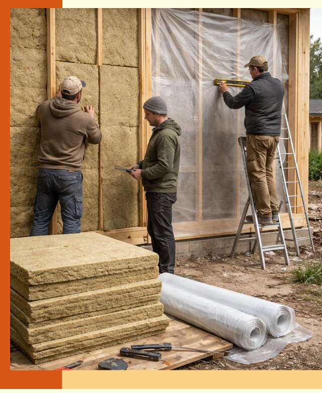 Утепление каркасного дома в Краснотурьинске под ключ с гарантией качества