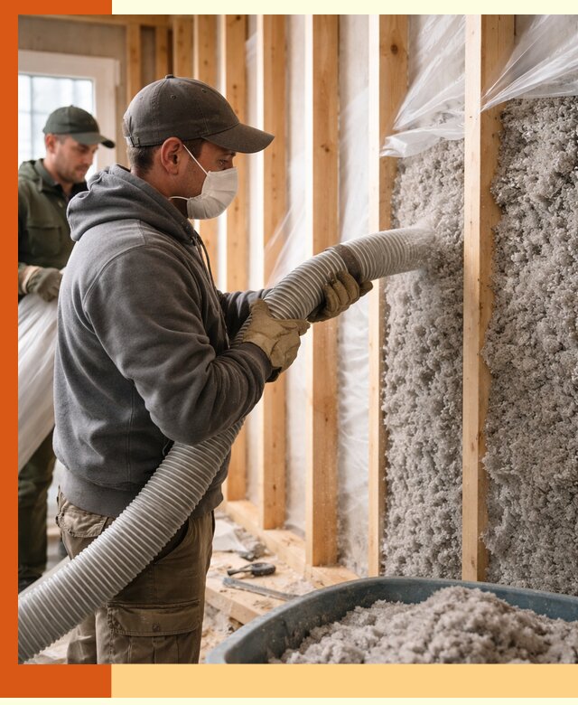 Утепление каркасного дома эковатой в Краснотурьинске — качественно и надолго