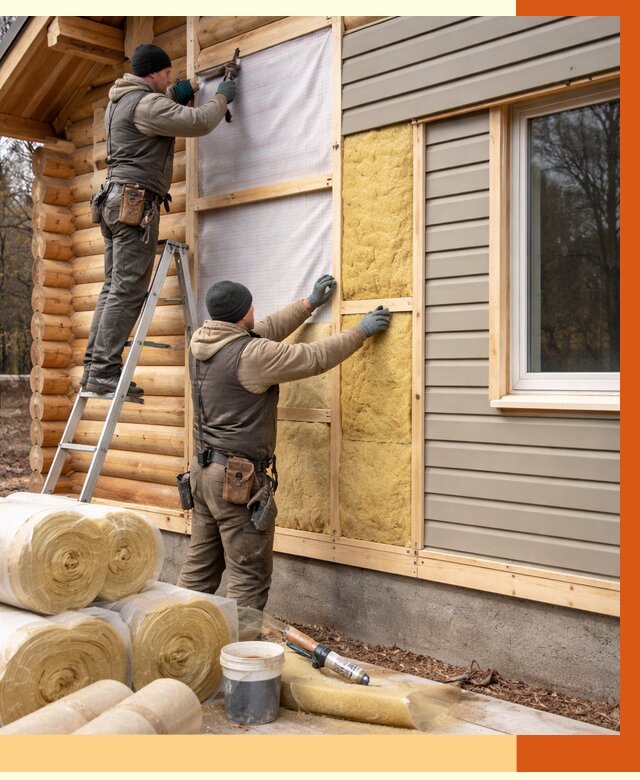 Утепление деревянного дома в Краснотурьинске от 6592 руб./м2 — заказать работы | ТепломастерКту