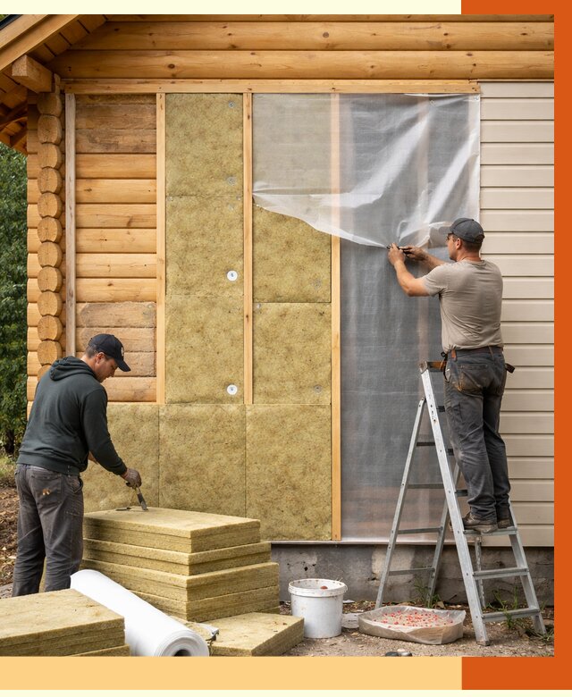 Утепление дома из бруса в Краснотурьинске от 3987 руб./м2 — работы под ключ | ТепломастерКту