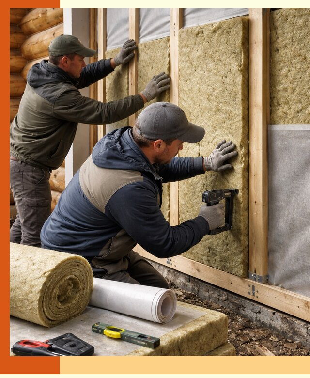 Утепление бревенчатого дома под ключ в Краснотурьинске