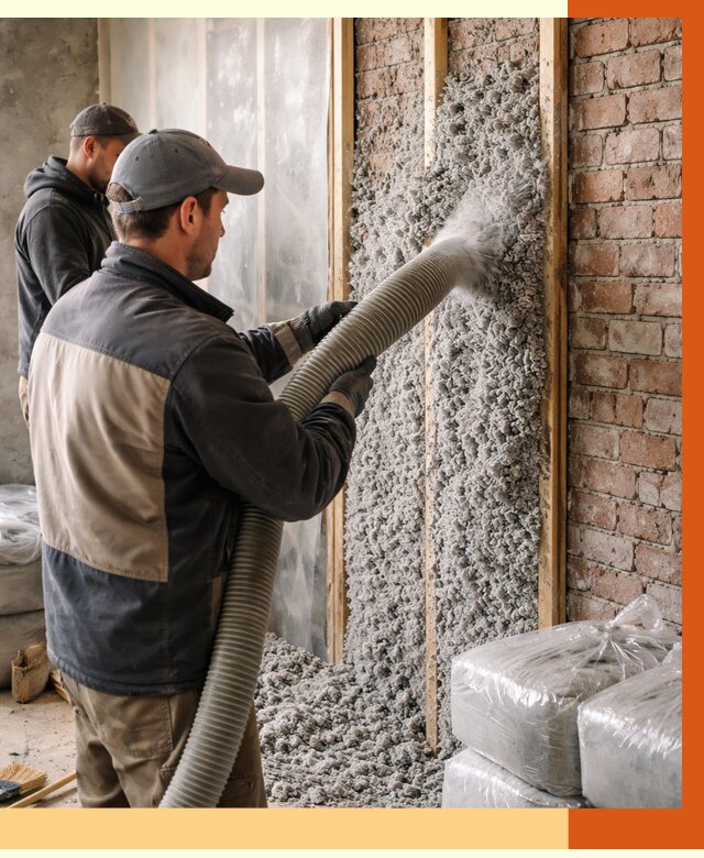 Утепление кирпичного дома эковатой в Краснотурьинске от 2499 руб./м² | ТепломастерКту