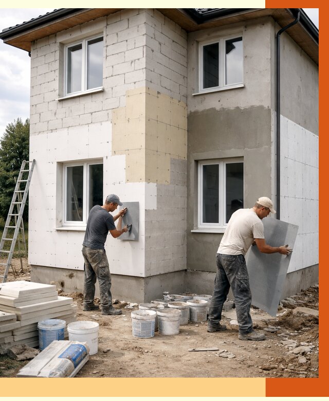 Утепление дома из газобетона в Краснотурьинске от 4466 руб./м² — заказать у ТепломастерКту