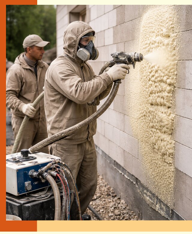 Утепление дома из газобетона ППУ в Краснотурьинске — надежная теплоизоляция