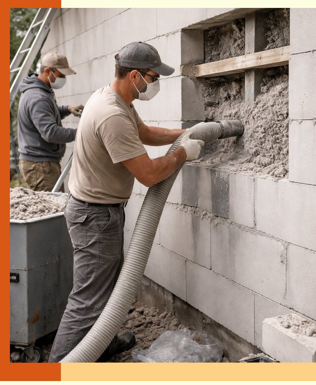 Утепление дома из газобетона эковатой в Краснотурьинске