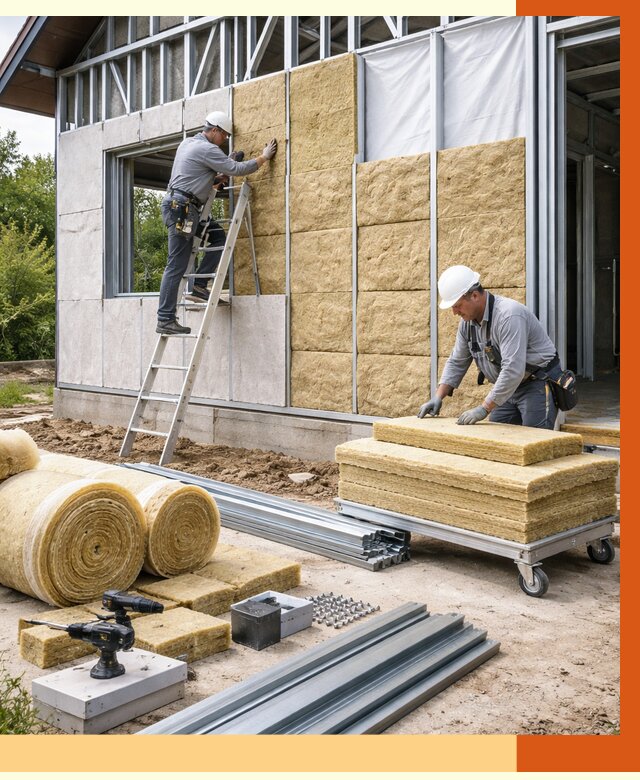 Утепление дома из ЛСТК в Краснотурьинске от 5529 руб./м² — профессионально | ТепломастерКту