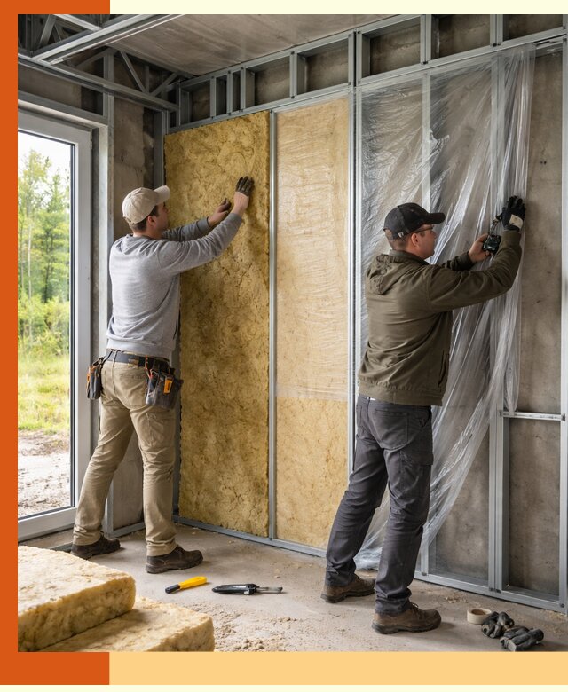 Утепление дома из ЛСТК в Краснотурьинске с гарантией качества и эффективности