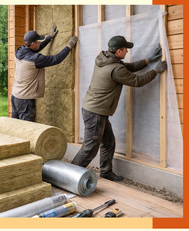 Утепление дома из двойного бруса в Краснотурьинске от 5104 руб./м² — ТепломастерКту под ключ