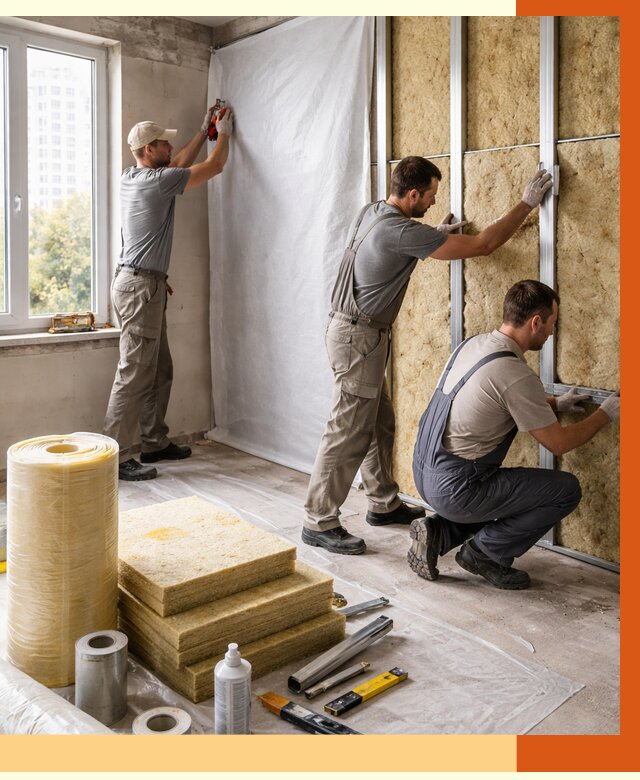 Утепление квартиры в Краснотурьинске от 4785 руб/м2 — утеплить квартиру изнутри и снаружи | ТепломастерКту