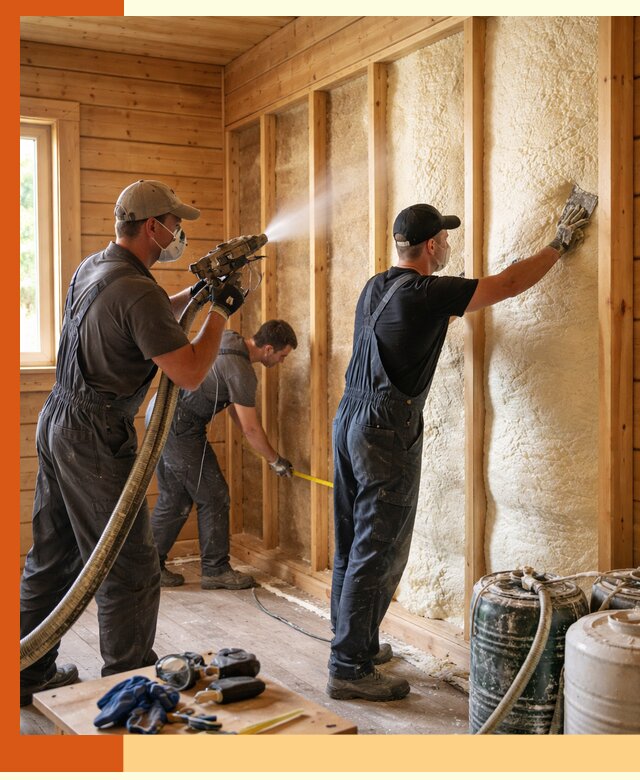 Утепление бани пенополиуретаном (ППУ) в Краснотурьинске