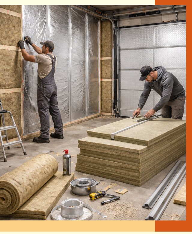 Утепление гаража в Краснотурьинске от 4785 руб/м2 — комплексное утепление ворот и стен | ТепломастерКту