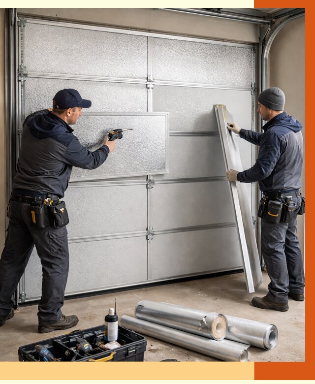 Утепление гаражных ворот в Краснотурьинске от 8347 руб/м2 — надежно и быстро | ТепломастерКту