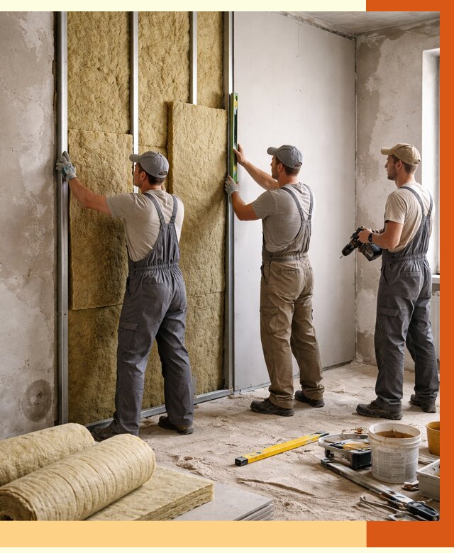 Утепление стен изнутри в Краснотурьинске от 2392 руб/м² под ключ | ТепломастерКту