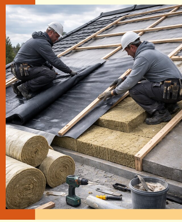 Утепление крыши снаружи в Краснотурьинске: профессиональная теплоизоляция