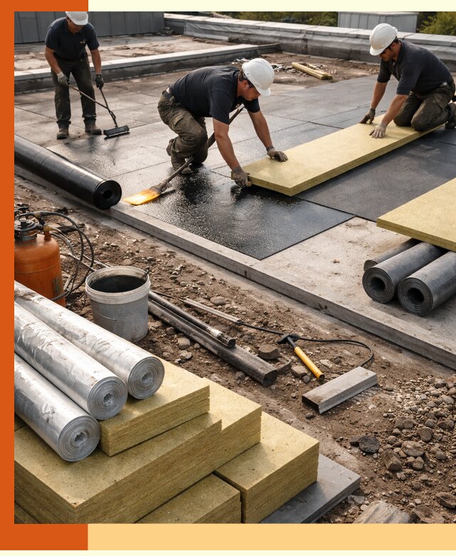 Утепление плоской крыши в Краснотурьинске — надежная теплоизоляция и герметизация