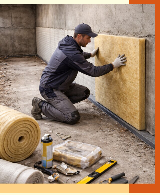 Утепление фундамента изнутри в Краснотурьинске от 4466 руб./м2 — работы под ключ | ТепломастерКту