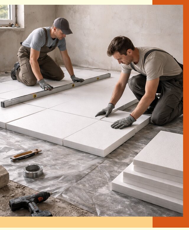 Утепление бетонного пола в Краснотурьинске от 2658 руб/м2 — монтаж и цена | ТепломастерКту