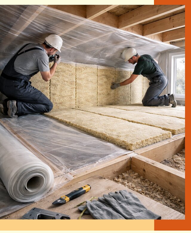 Утепление перекрытий в Краснотурьинске от 3030 руб/м2 — утепление межэтажных и чердачных | ТепломастерКту