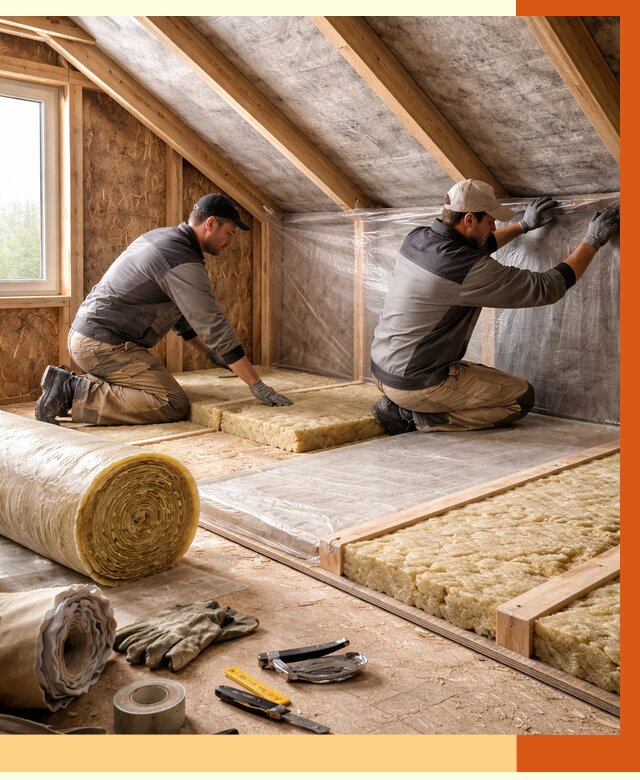 Утепление чердака в Краснотурьинске от 7975 руб/м² — теплоизоляция и комплексное утепление под ключ | ТепломастерКту
