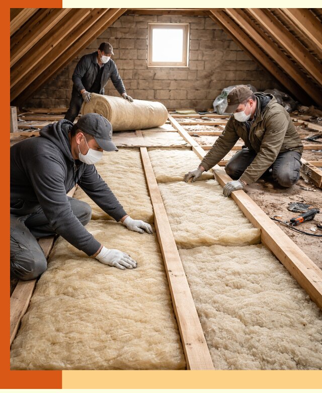 Утепление чердака в Краснотурьинске — профессиональная теплоизоляция кровли