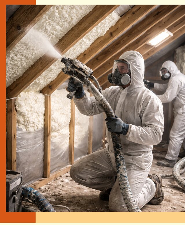 Утепление чердака пенополиуретаном (ППУ) в Краснотурьинске