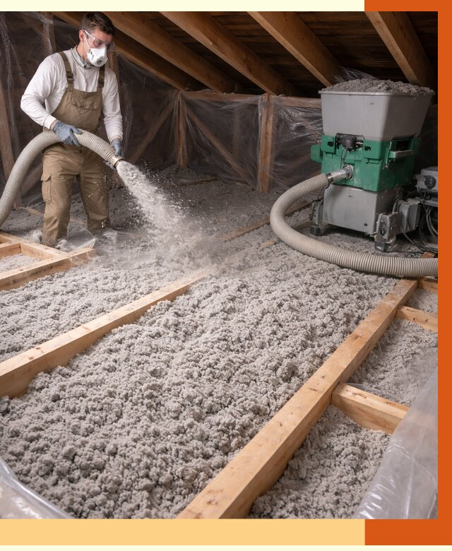 Утепление чердака эковатой в Краснотурьинске от 1542 руб/м2 — заказать у ТепломастерКту