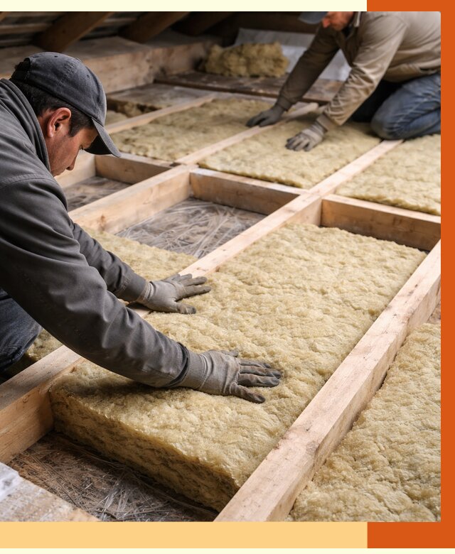 Утепление чердака минватой в Краснотурьинске от 3722 руб/м2 под ключ | ТепломастерКту