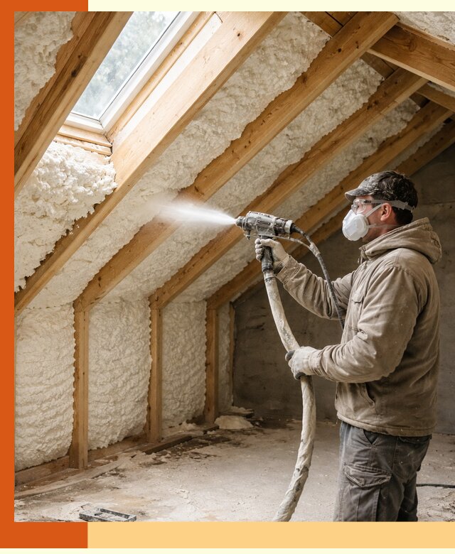 Утепление мансарды ППУ в Краснотурьинске быстро и надежно