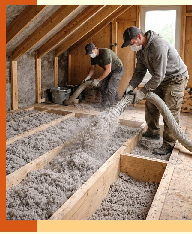 Утепление мансарды эковатой в Краснотурьинске с гарантией качества