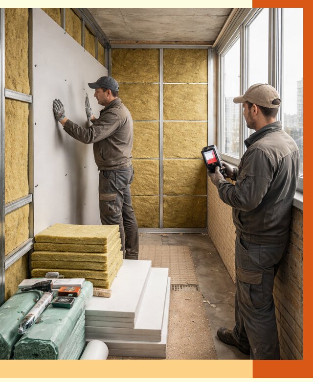 Утепление балкона в Краснотурьинске от 4785 руб. под ключ | ТепломастерКту