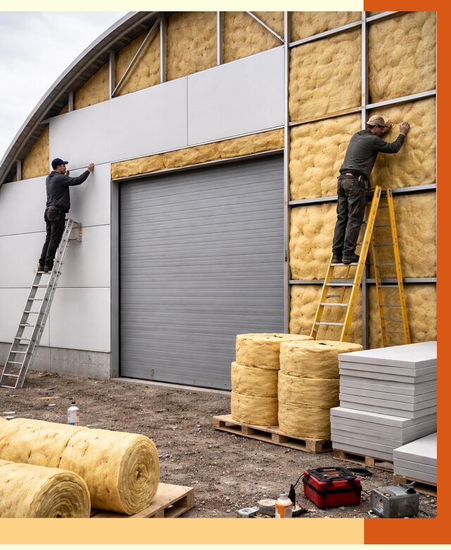 Утепление ангара пенополиуретаном в Краснотурьинске от 7656 руб./м² — комплекс от ТепломастерКту