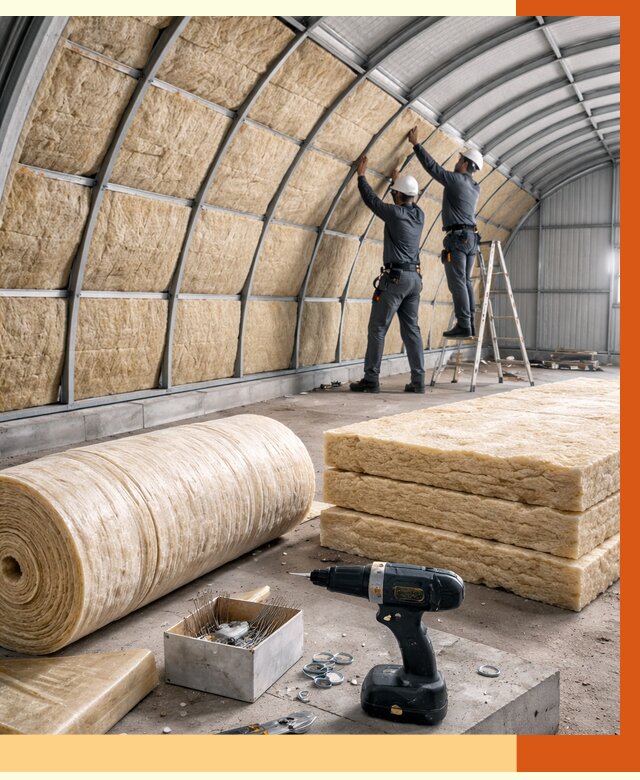 Утепление арочного ангара в Краснотурьинске от 3403 руб./м2 под ключ | ТепломастерКту