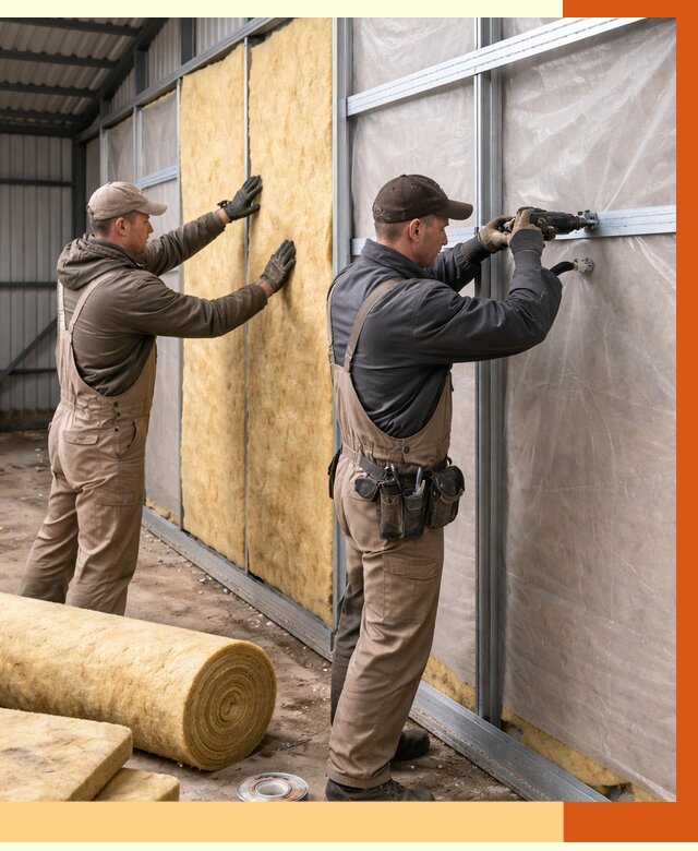 Утепление металлического ангара в Краснотурьинске от 5051 руб/м2 — услуги под ключ | ТепломастерКту