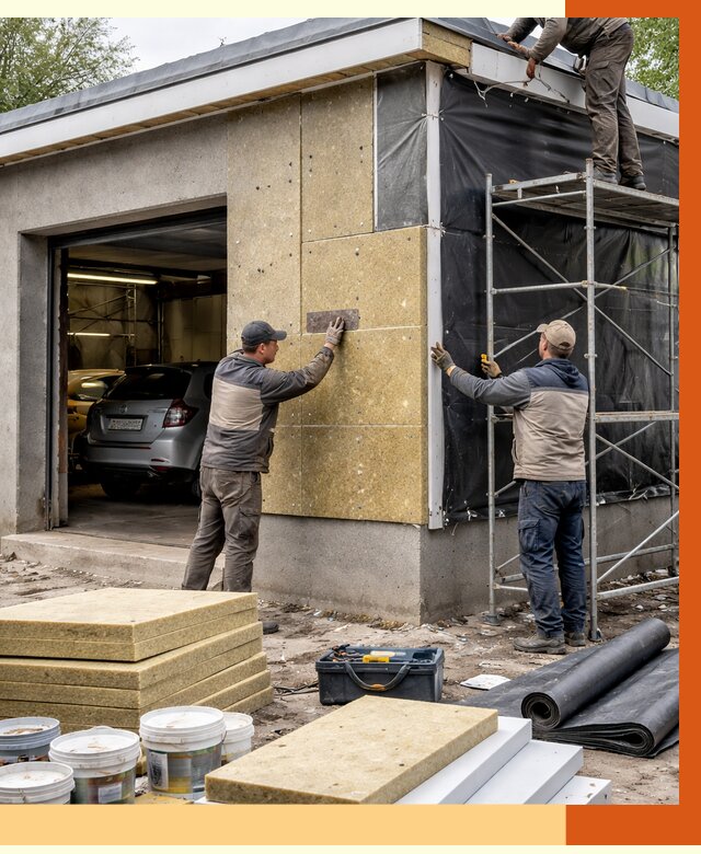 Утепление автосервиса в Краснотурьинске ппу, пеноизоляция, от 15418 руб/м2 — ТепломастерКту