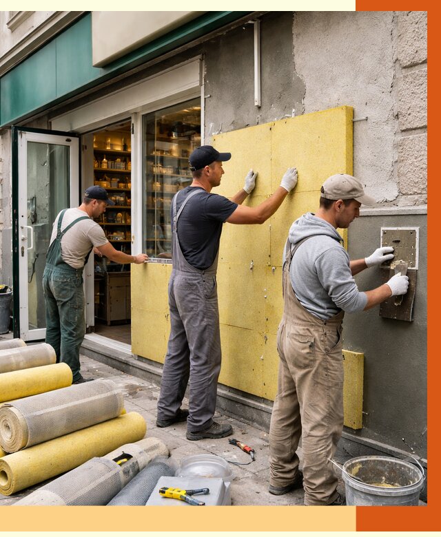 Утепление магазина в Краснотурьинске от 4785 руб/м2 — цена, стены и снаружи | ТепломастерКту