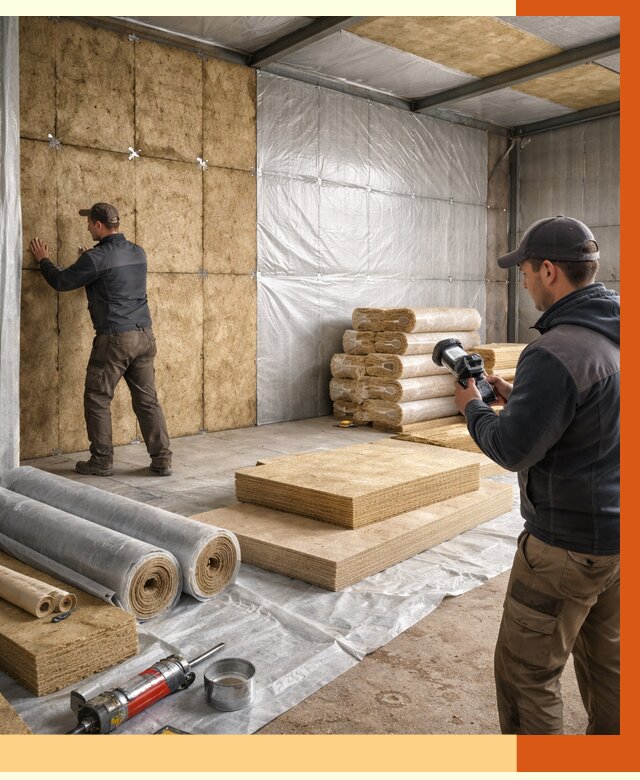 Утепление теплого склада в Краснотурьинске под ключ от 12228 руб/м² | ТепломастерКту