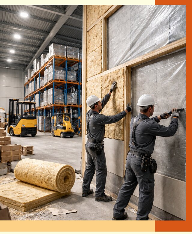 Утепление склада с техникой в Краснотурьинске от 4466 руб./м2 — комплексно под ключ | ТепломастерКту