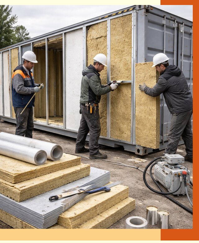 Утепление морского контейнера в Краснотурьинске от 3987 руб. под ключ | ТепломастерКту