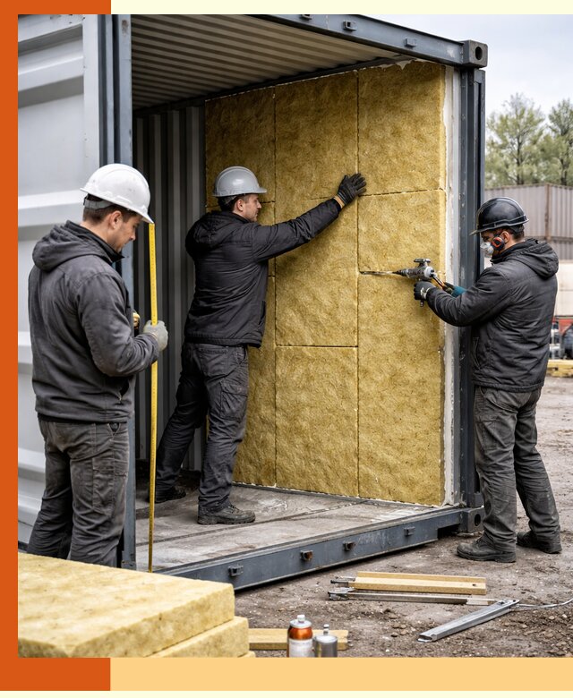 Утепление морского контейнера в Краснотурьинске: надежная теплоизоляция и защита