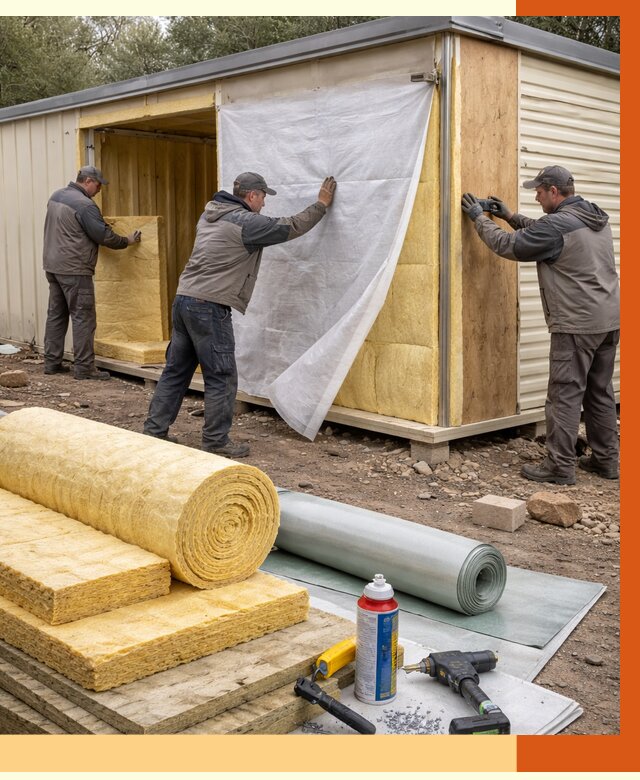 Утепление строительной бытовки в Краснотурьинске от 13291 руб. под ключ | ТепломастерКту