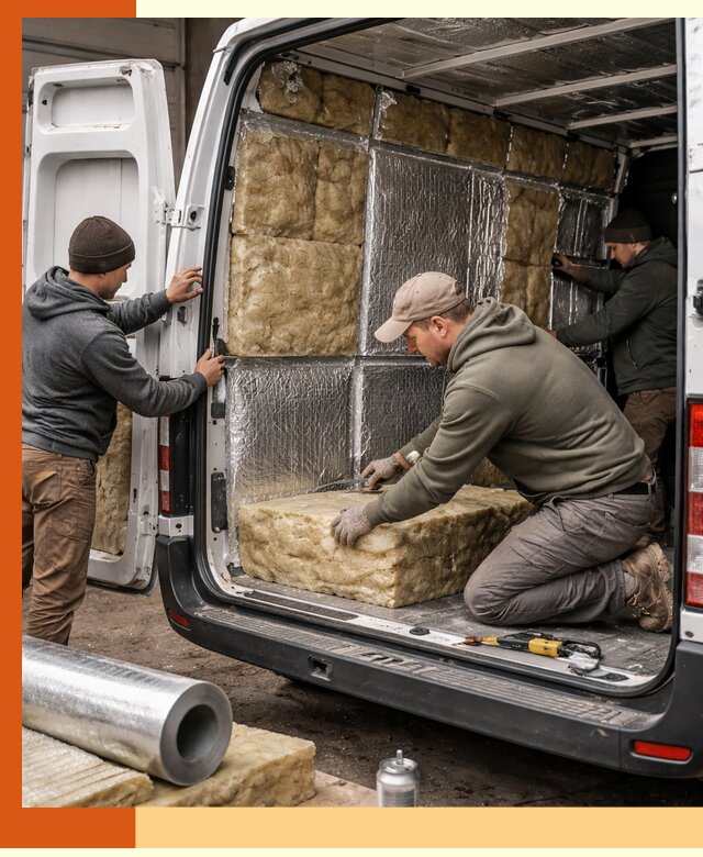 Утепление фургона в Краснотурьинске: профессиональная теплоизоляция и шумоизоляция