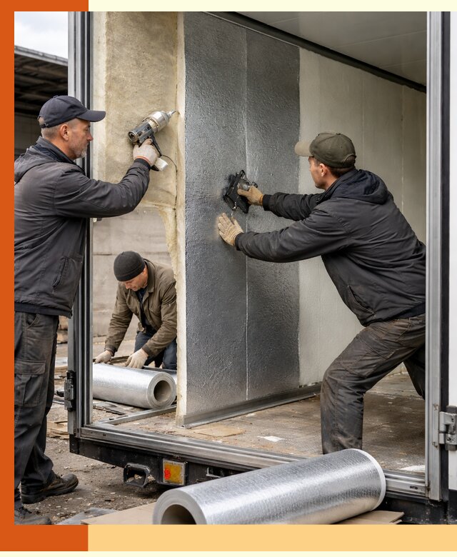 Утепление холодильного кузова в Краснотурьинске — монтаж и теплоизоляция