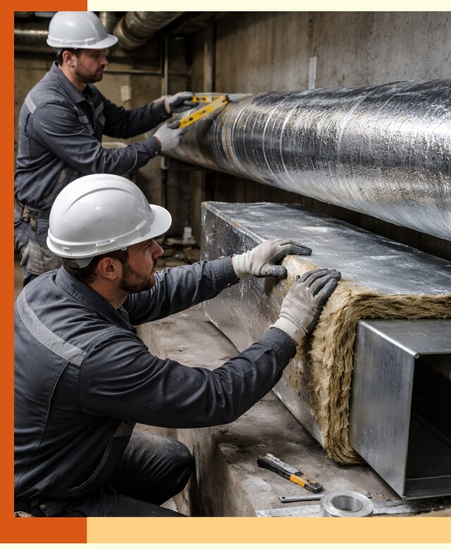 Профессиональное утепление воздуховодов и теплоизоляция в Краснотурьинске