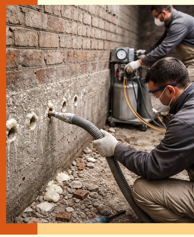 Заполнение колодцевой кладки ППУ в Краснотурьинске быстро и герметично