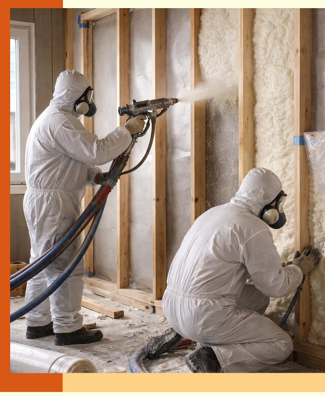 Утепление каркасной стены ППУ в Краснотурьинске для домов и коттеджей