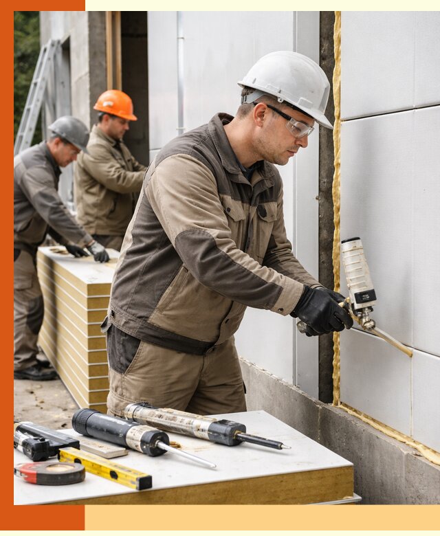 Утепление сэндвич-панелей пенополиуретаном в Краснотурьинске
